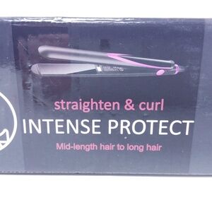 Ceramic Straighten & Curl Flat Iron Intense Protect 2-in-1